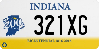 IN license plate 321XG