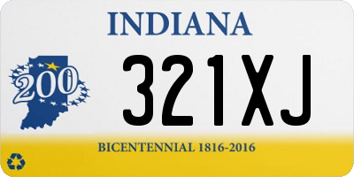 IN license plate 321XJ