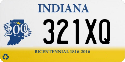 IN license plate 321XQ