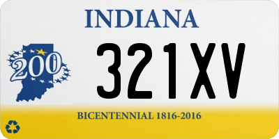 IN license plate 321XV