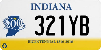 IN license plate 321YB