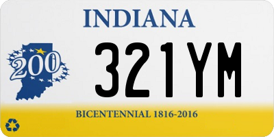 IN license plate 321YM