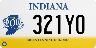 IN license plate 321YO