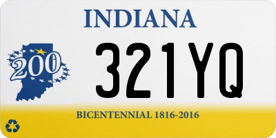 IN license plate 321YQ