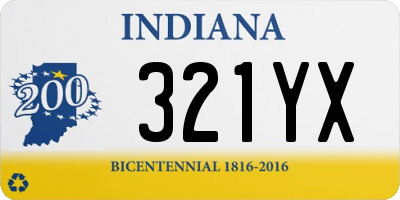 IN license plate 321YX
