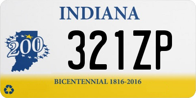 IN license plate 321ZP