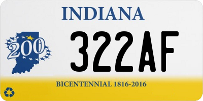 IN license plate 322AF