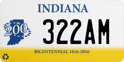 IN license plate 322AM