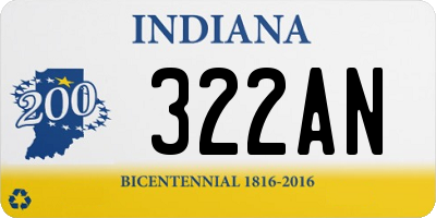 IN license plate 322AN