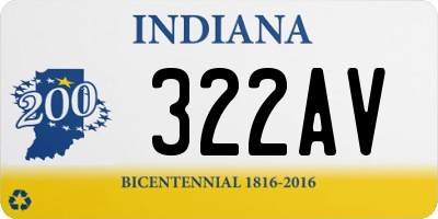 IN license plate 322AV