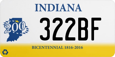 IN license plate 322BF