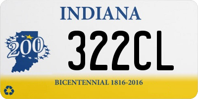 IN license plate 322CL