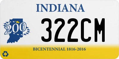 IN license plate 322CM