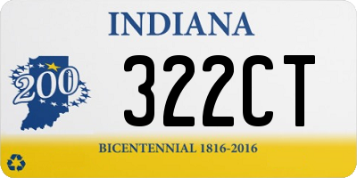 IN license plate 322CT