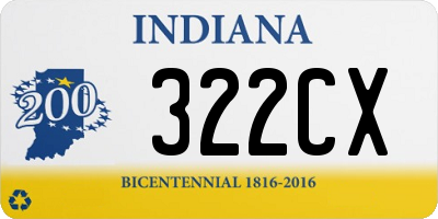 IN license plate 322CX