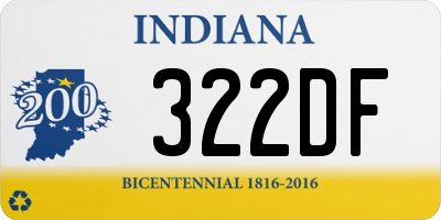 IN license plate 322DF