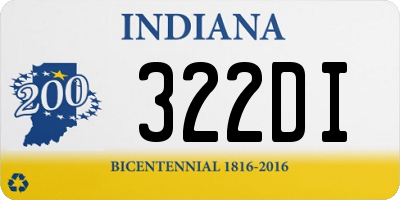 IN license plate 322DI