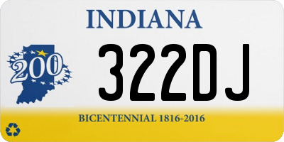 IN license plate 322DJ