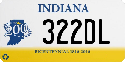 IN license plate 322DL