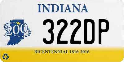 IN license plate 322DP