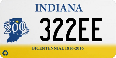 IN license plate 322EE