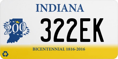 IN license plate 322EK