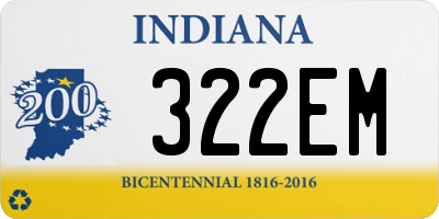 IN license plate 322EM