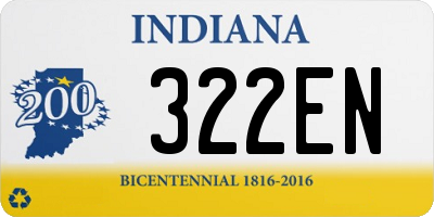 IN license plate 322EN