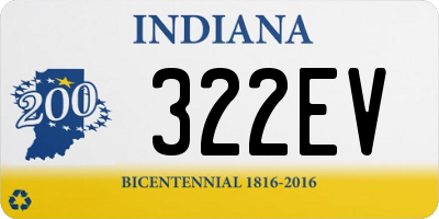 IN license plate 322EV