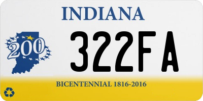 IN license plate 322FA