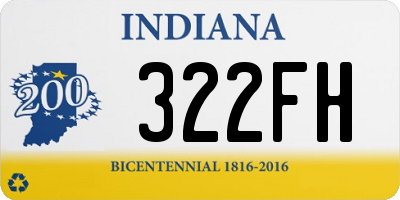 IN license plate 322FH