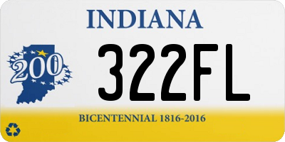 IN license plate 322FL