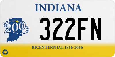 IN license plate 322FN