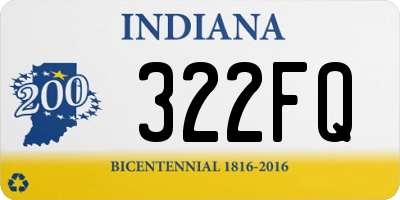 IN license plate 322FQ