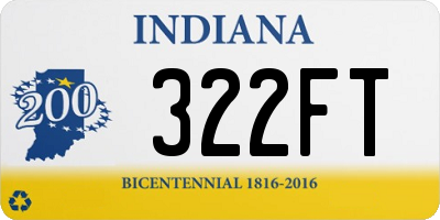 IN license plate 322FT