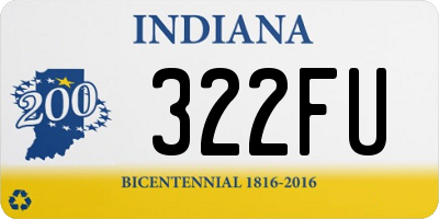 IN license plate 322FU