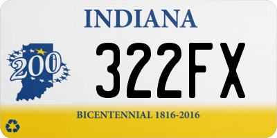 IN license plate 322FX