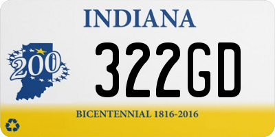 IN license plate 322GD