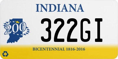 IN license plate 322GI