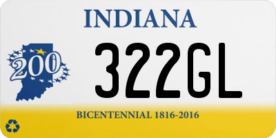 IN license plate 322GL