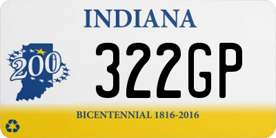 IN license plate 322GP