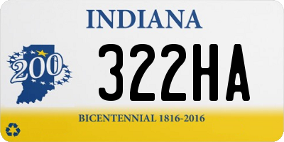 IN license plate 322HA