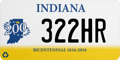 IN license plate 322HR