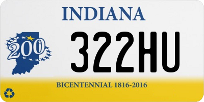 IN license plate 322HU