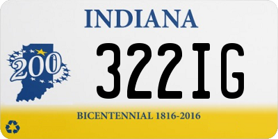 IN license plate 322IG