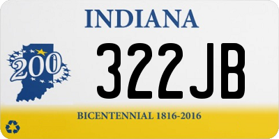 IN license plate 322JB