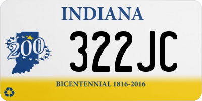 IN license plate 322JC