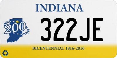 IN license plate 322JE