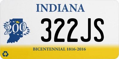 IN license plate 322JS