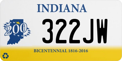 IN license plate 322JW